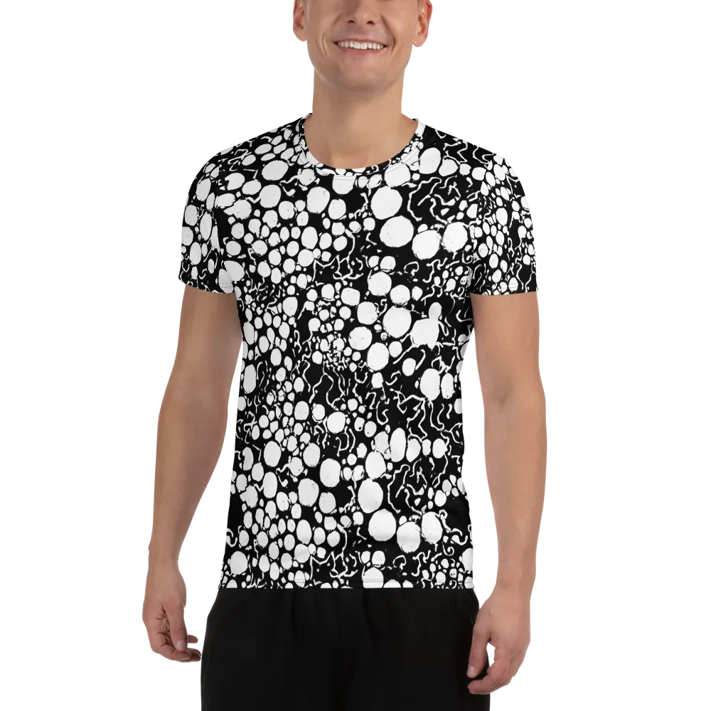 Ink Bubble Riot on Men's Athletic T-Shirt — Front