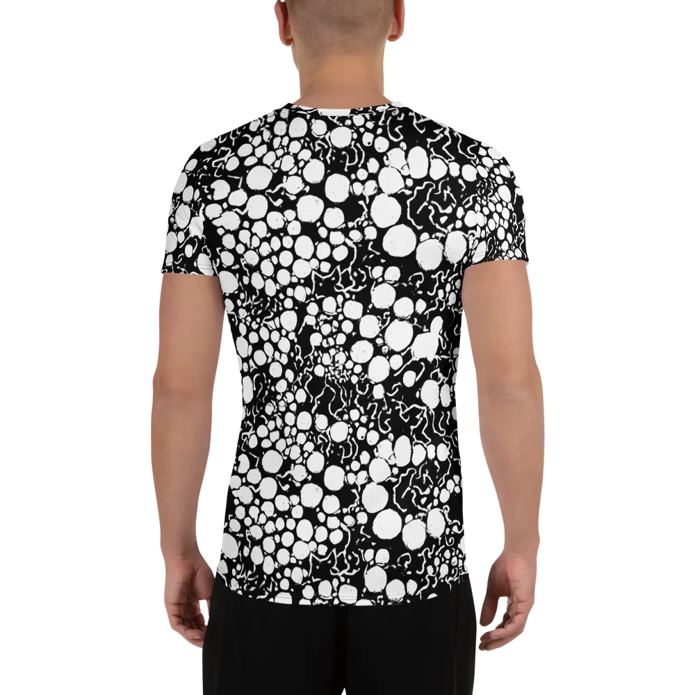 Ink Bubble Riot on Men's Athletic T-Shirt — Back