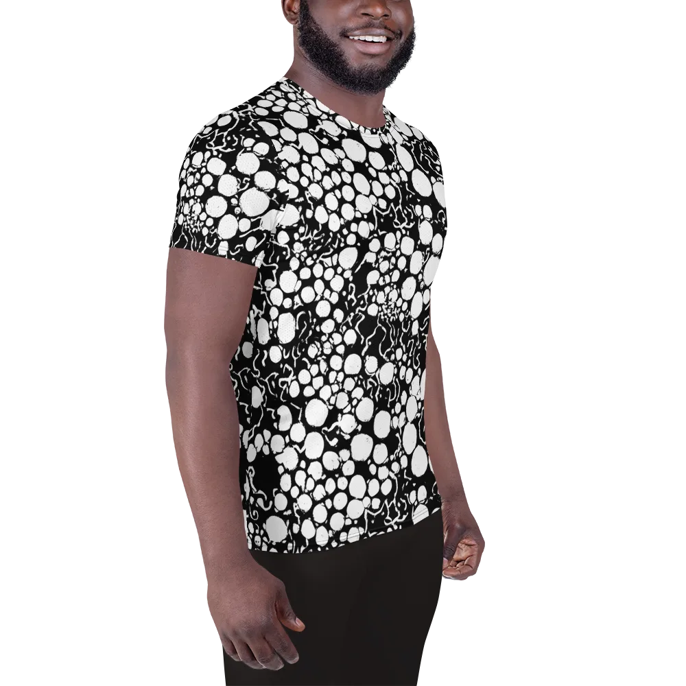 Ink Bubble Riot on Men's Athletic T-Shirt — Right