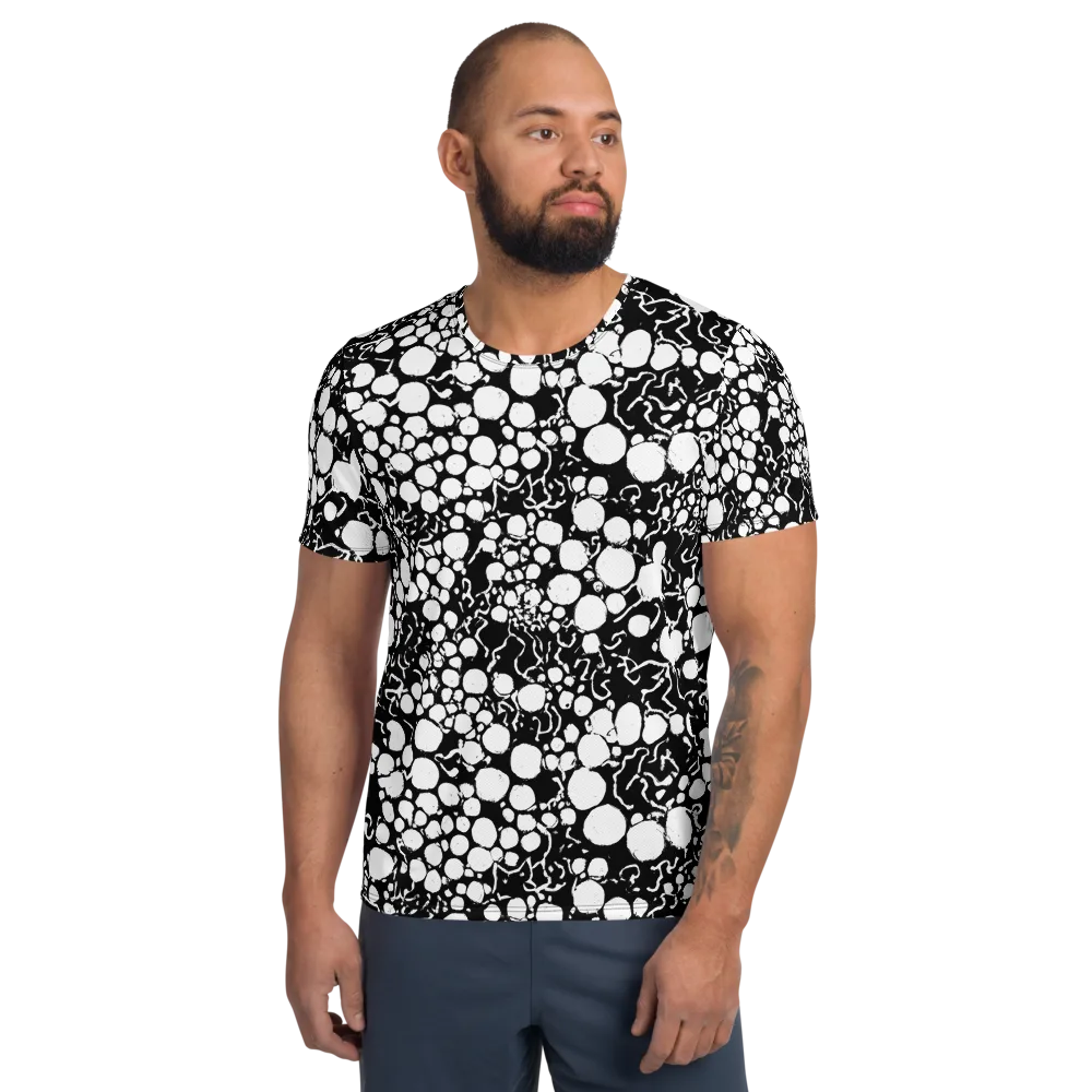 Ink Bubble Riot on Men's Athletic T-Shirt — Front