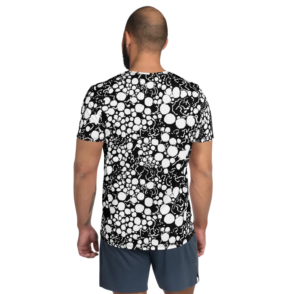 Ink Bubble Riot on Men's Athletic T-Shirt — Back