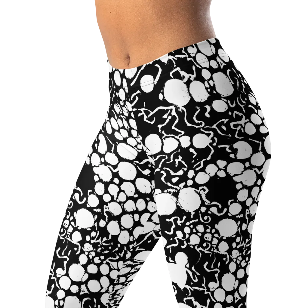 Ink Bubble Riot on Leggings — Left Front
