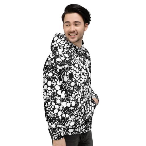 Ink Bubble Riot on a Hoodie