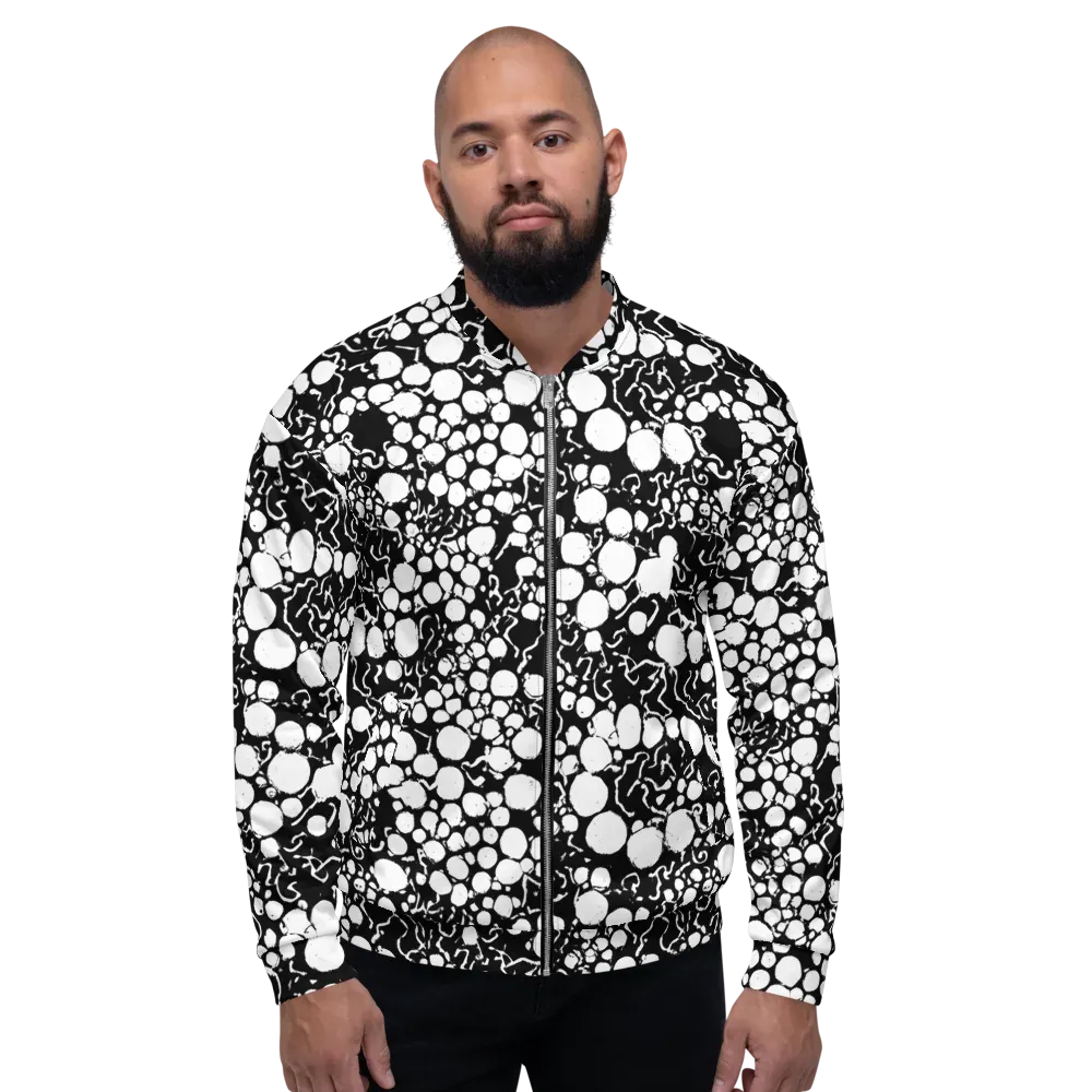 Ink Bubble Riot on Bomber Jacket — Front