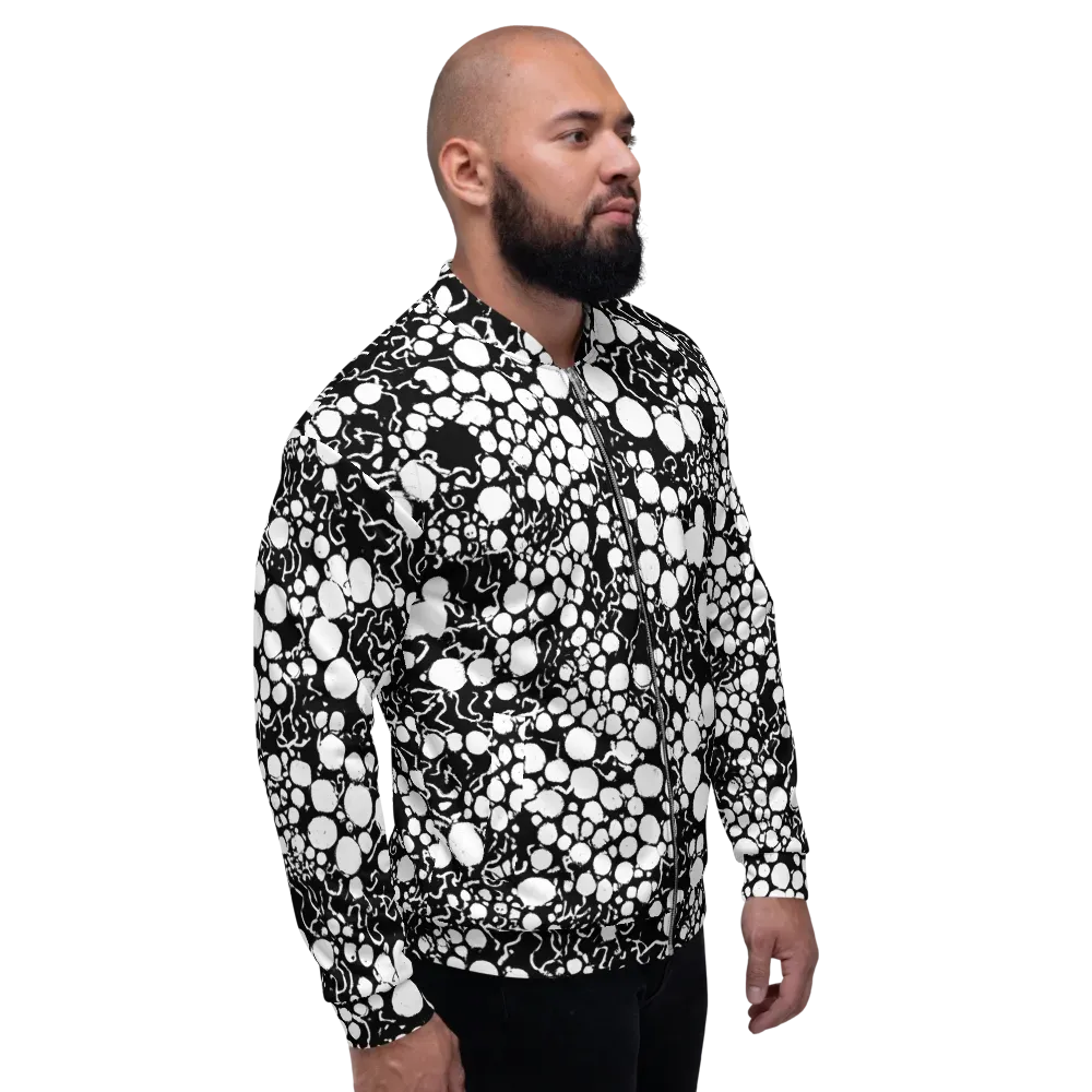 Ink Bubble Riot on Bomber Jacket — Right