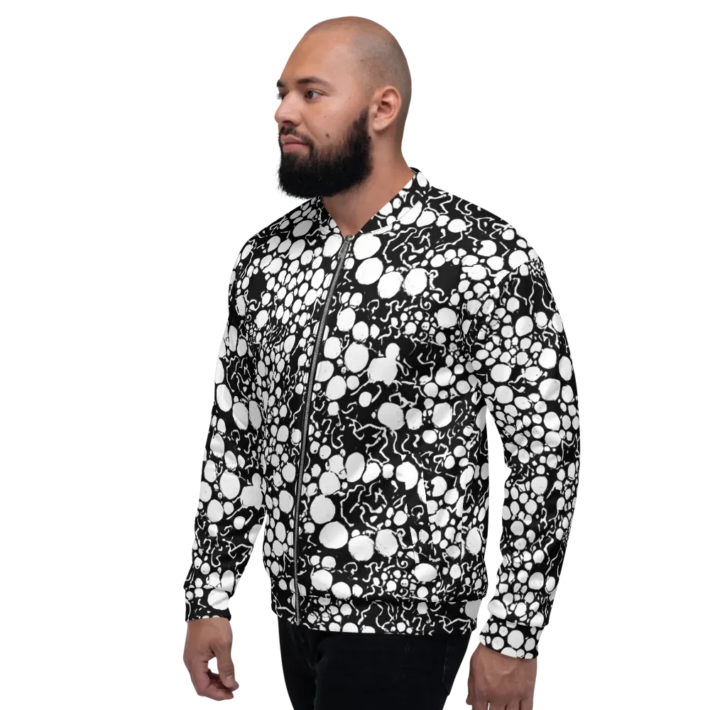 Ink Bubble Riot on Bomber Jacket — Left