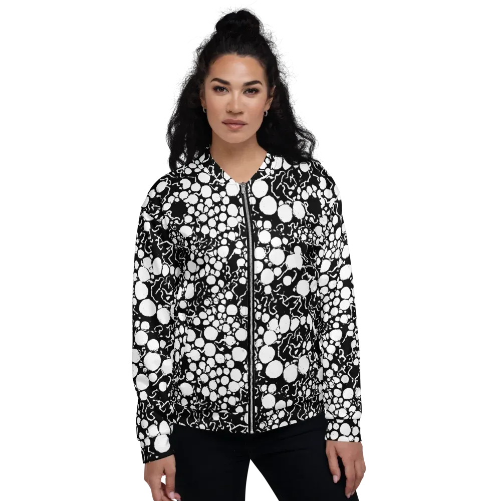 Ink Bubble Riot on Bomber Jacket — Front