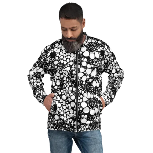 Ink Bubble Riot on a Bomber Jacket