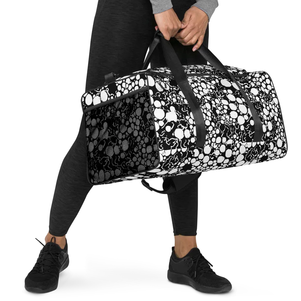 Ink Bubble Riot on Duffle Bag — Right Front