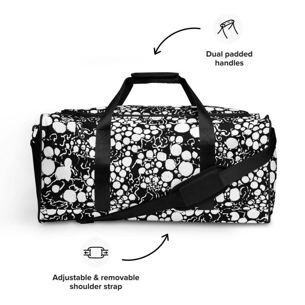 Ink Bubble Riot on Duffle Bag — Front