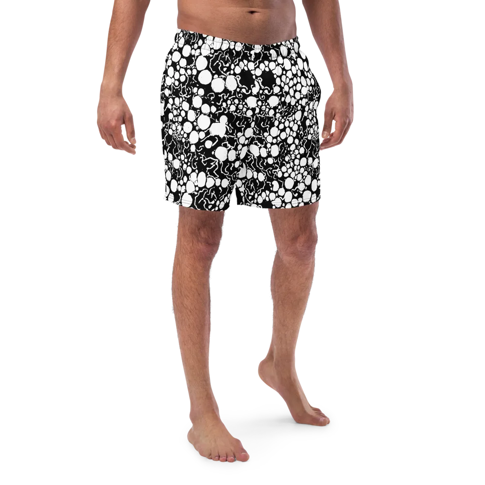 Ink Bubble Riot on Swim Trunks — Front