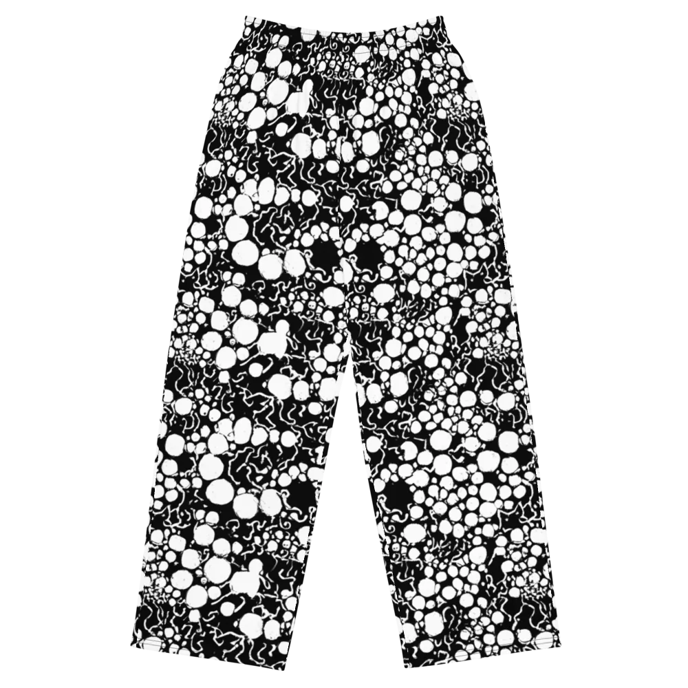 Ink Bubble Riot on Wide-Leg Pants — Front