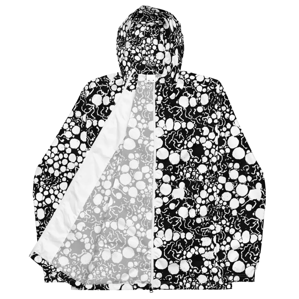 Ink Bubble Riot on Men's Windbreaker — Front