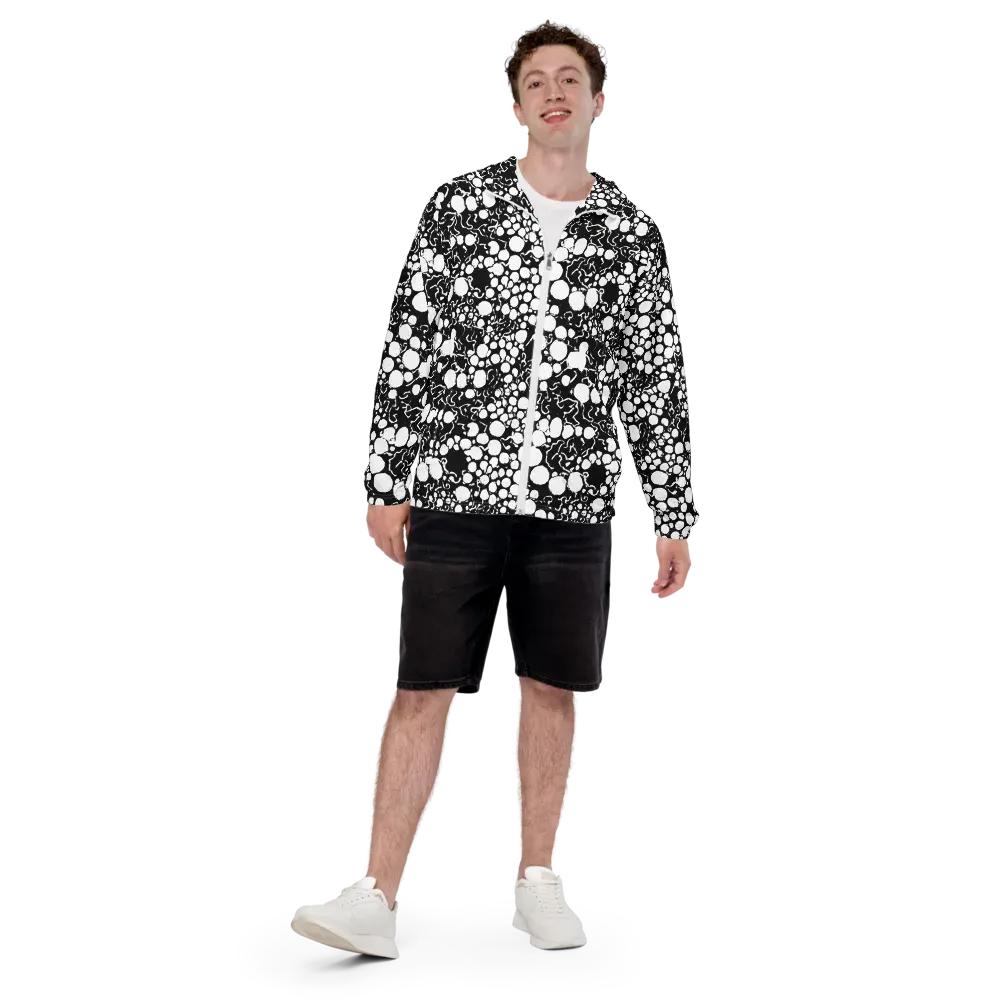 Ink Bubble Riot on Men's Windbreaker — Front