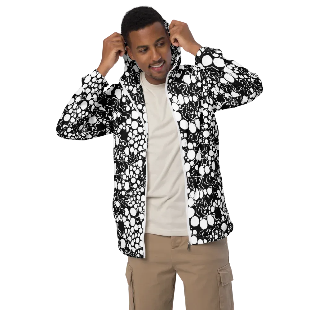 Ink Bubble Riot on Men's Windbreaker — Front