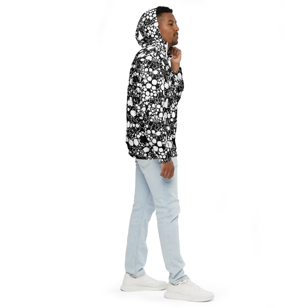 Ink Bubble Riot on Men's Windbreaker — Right