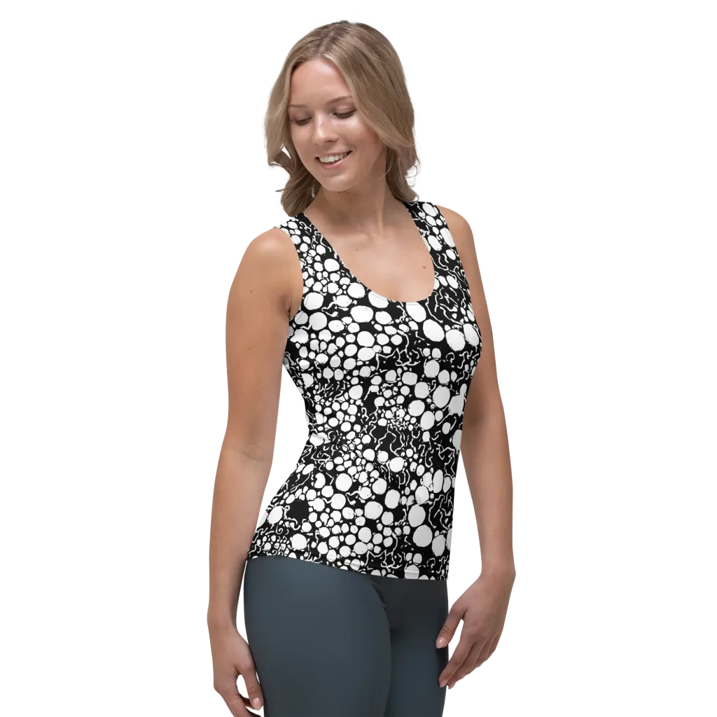 Ink Bubble Riot on Women's Tank Top — Right Front