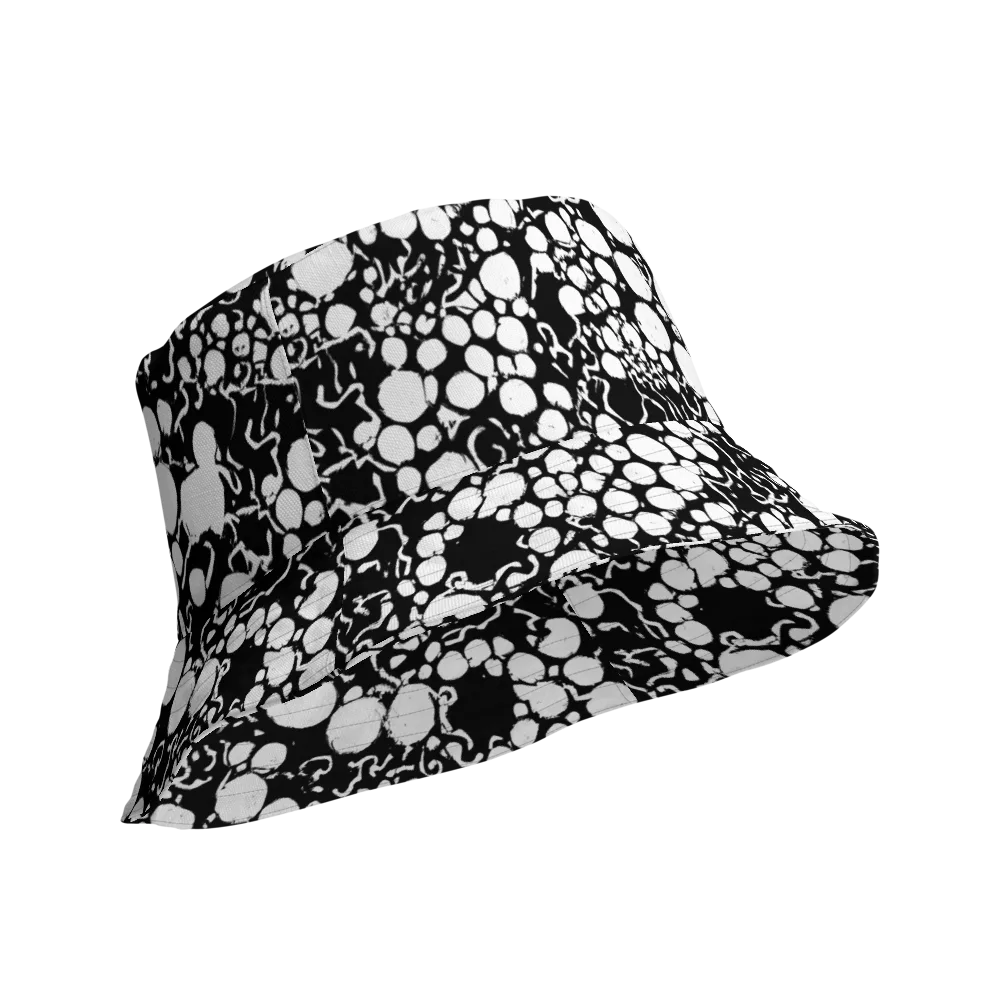 Ink Bubble Riot on Reversible Bucket Hat — Product details Outside