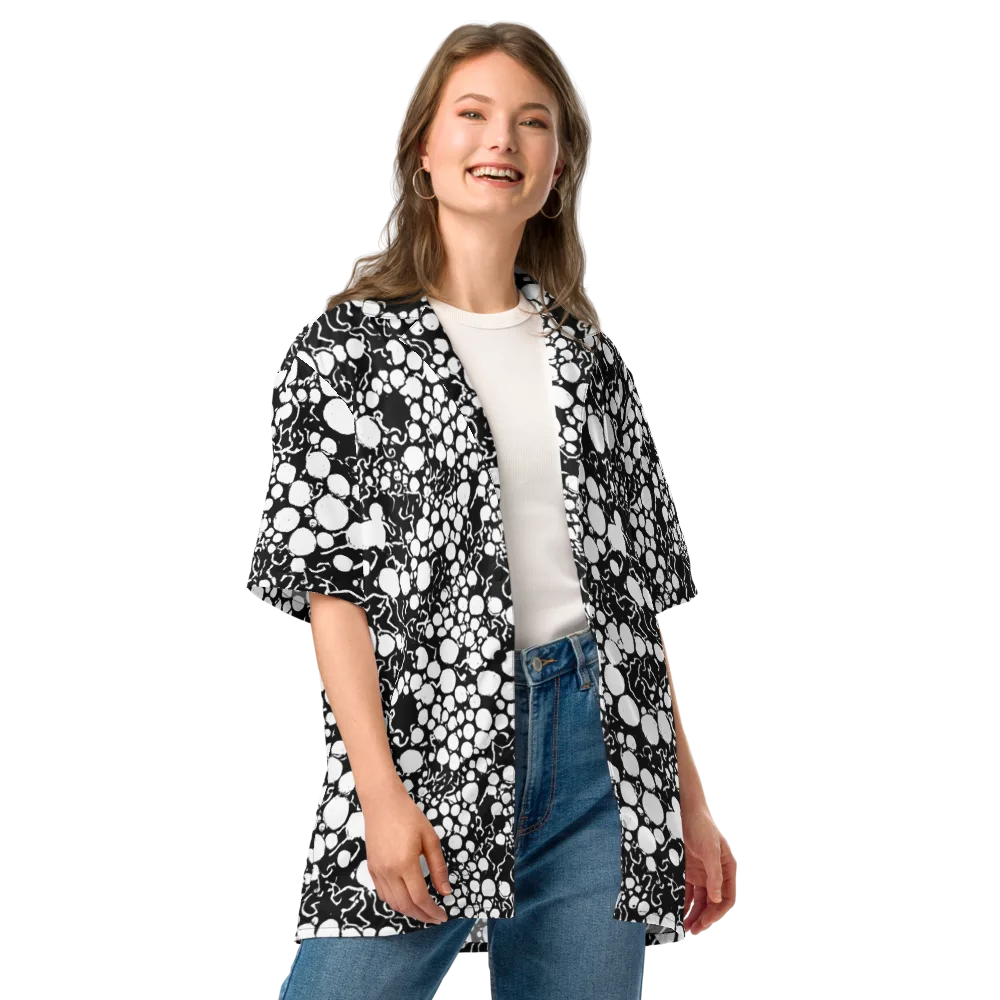 Ink Bubble Riot on Button Shirt — Front