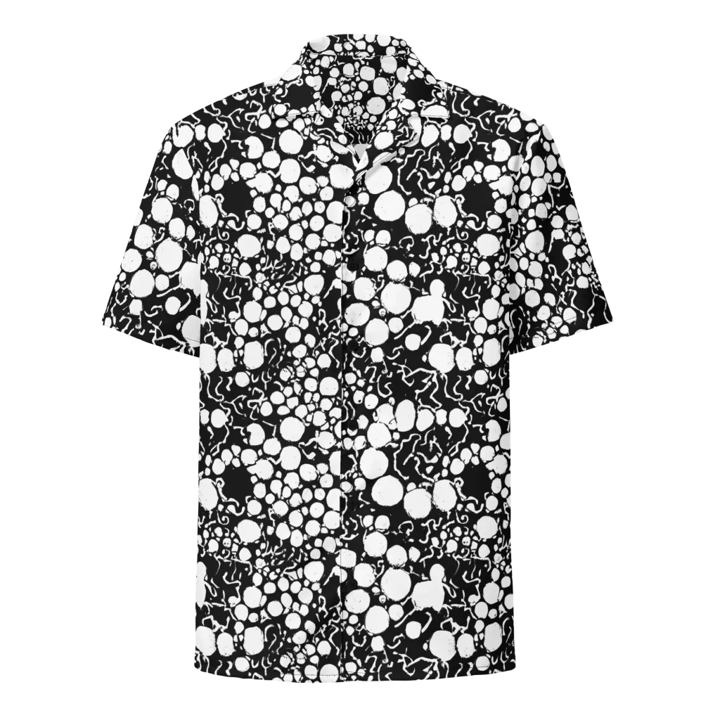 Ink Bubble Riot on Button Shirt — Front