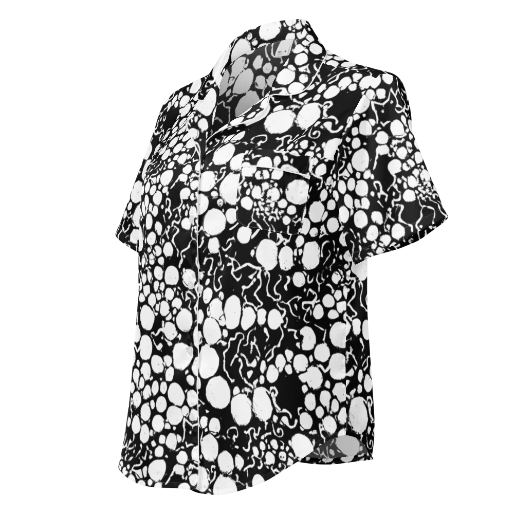 Ink Bubble Riot on Women's Short Sleeve Pajama Top — Left Front