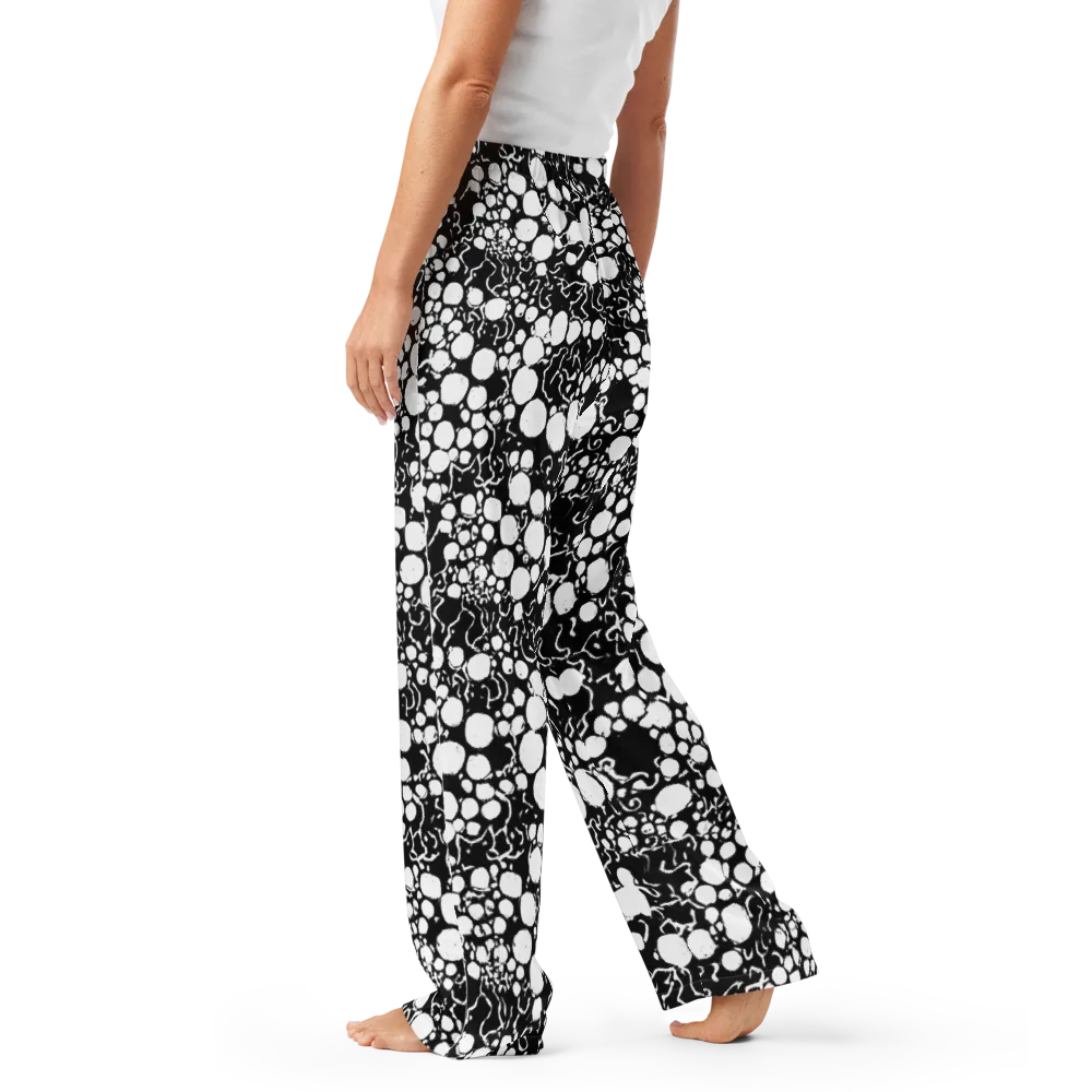 Ink Bubble Riot on Women's Pajama Pants — Left