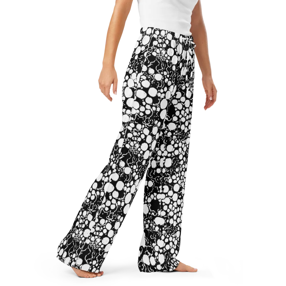 Ink Bubble Riot on Women's Pajama Pants — Right Front