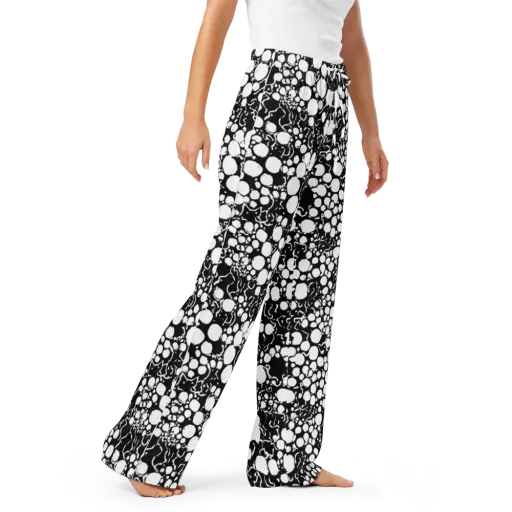 Ink Bubble Riot on a Women's Pajama Pants