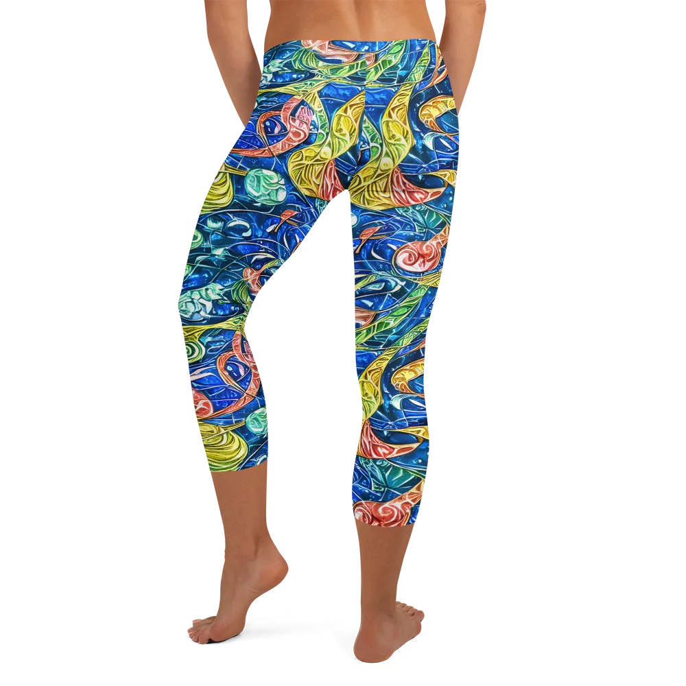 Sonic Tide on Capri Leggings — Back