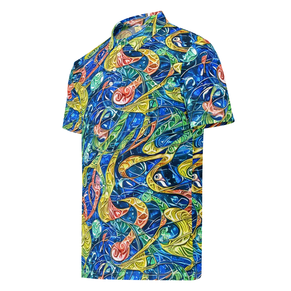 Sonic Tide on Men's Slim Fit Polo Shirt — Left Front