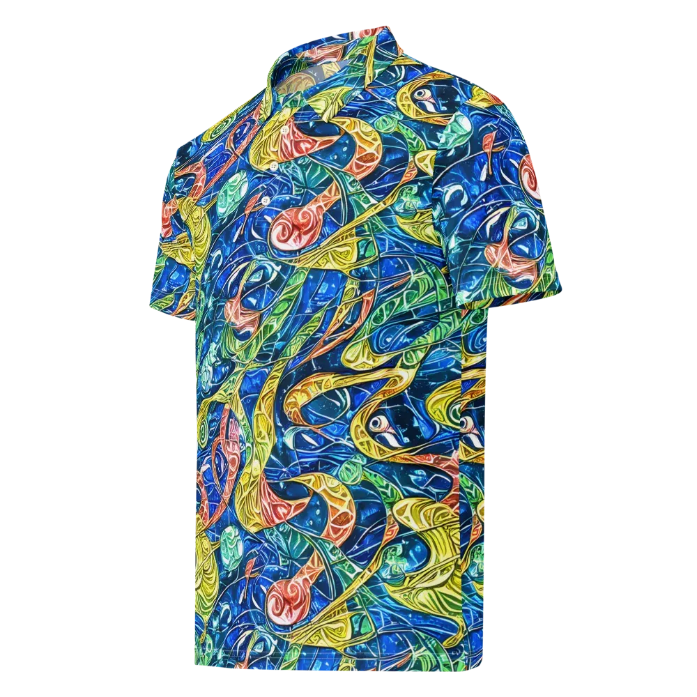 Sonic Tide on Men's Slim Fit Polo Shirt — Left Front