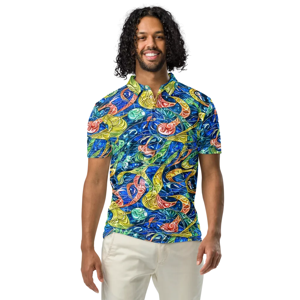 Sonic Tide on Men's Slim Fit Polo Shirt — Front