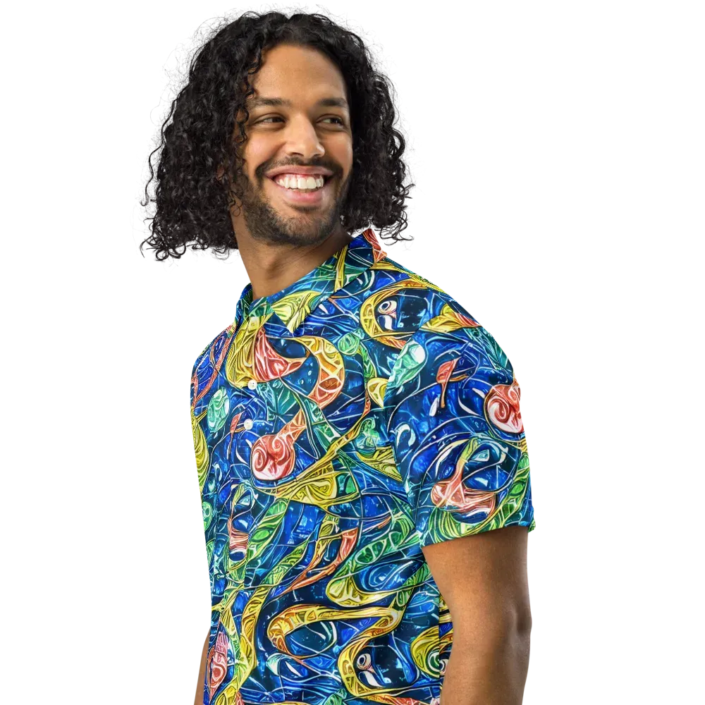 Sonic Tide on Men's Slim Fit Polo Shirt — Left Front