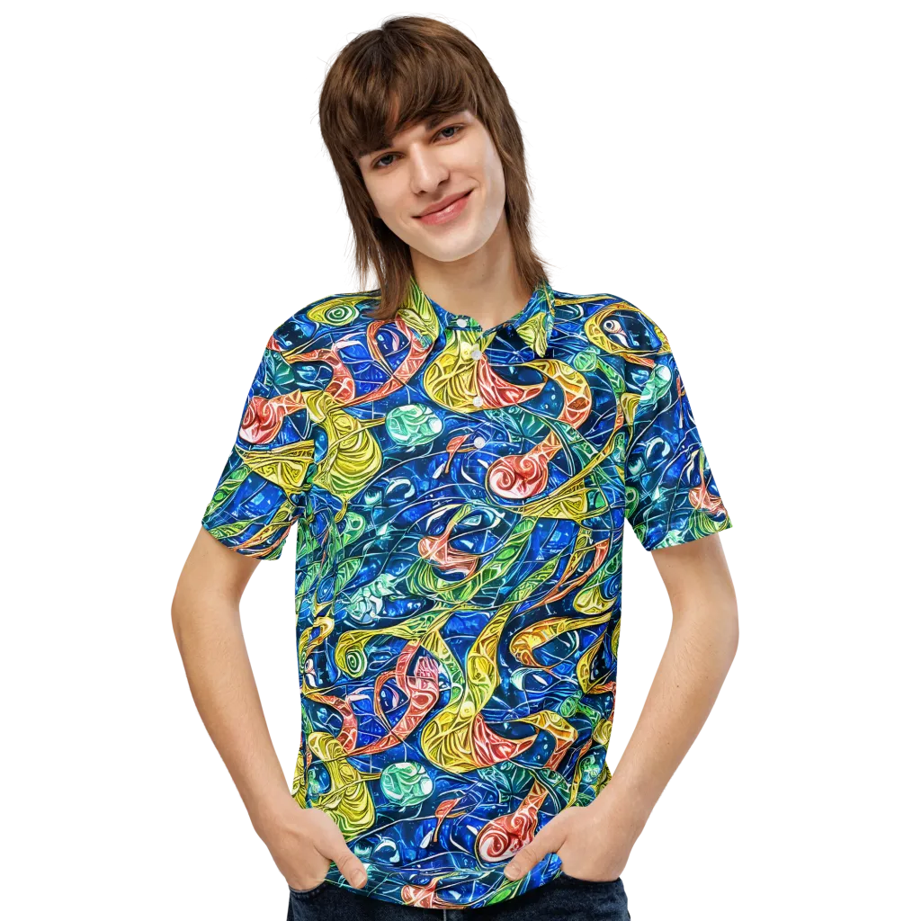 Sonic Tide on Men's Slim Fit Polo Shirt — Front