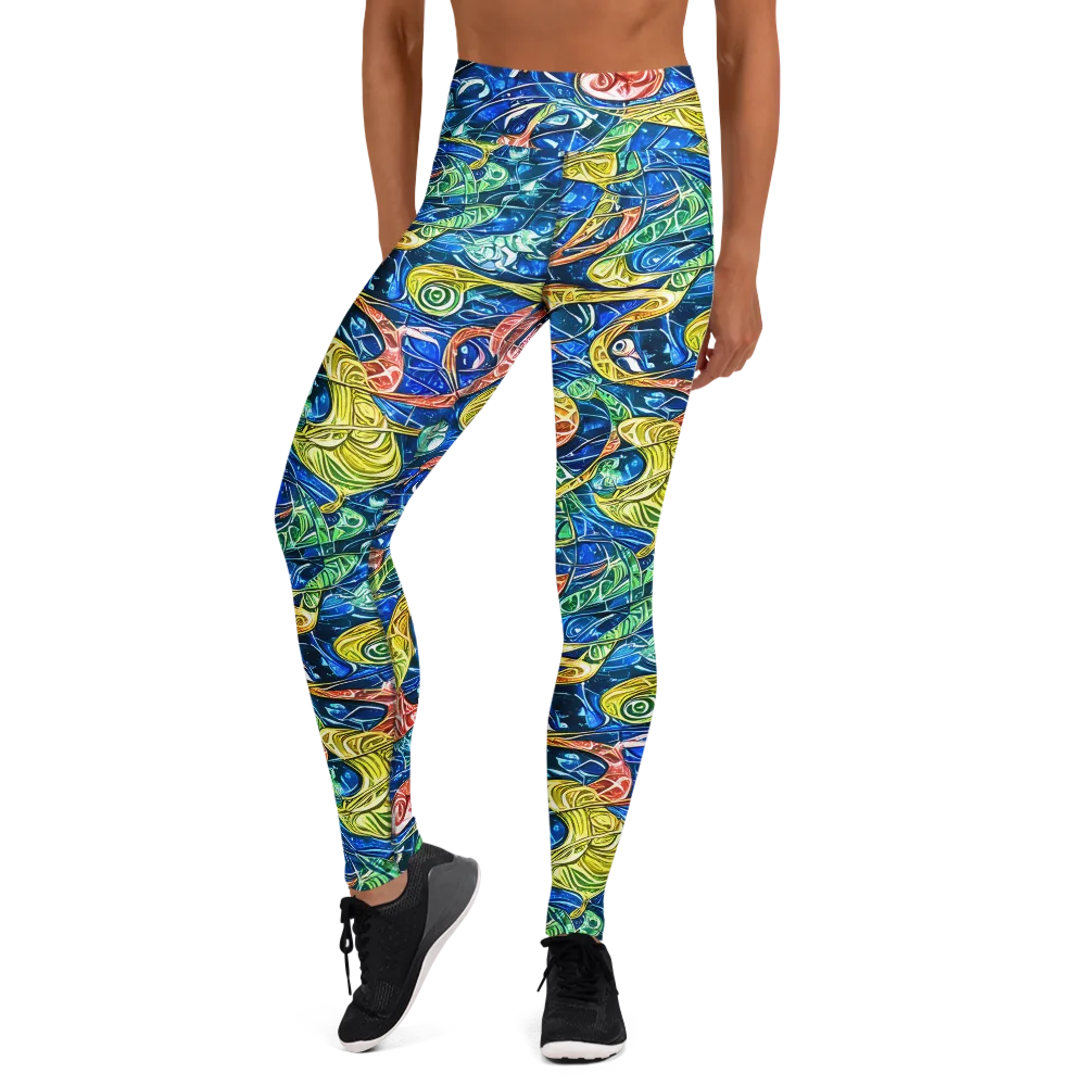 Sonic Tide on Yoga Leggings — Front