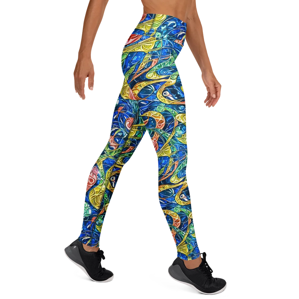 Sonic Tide on Yoga Leggings — Right