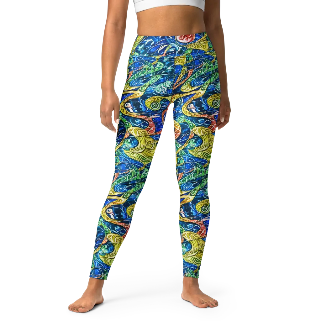 Sonic Tide on Yoga Leggings — Front