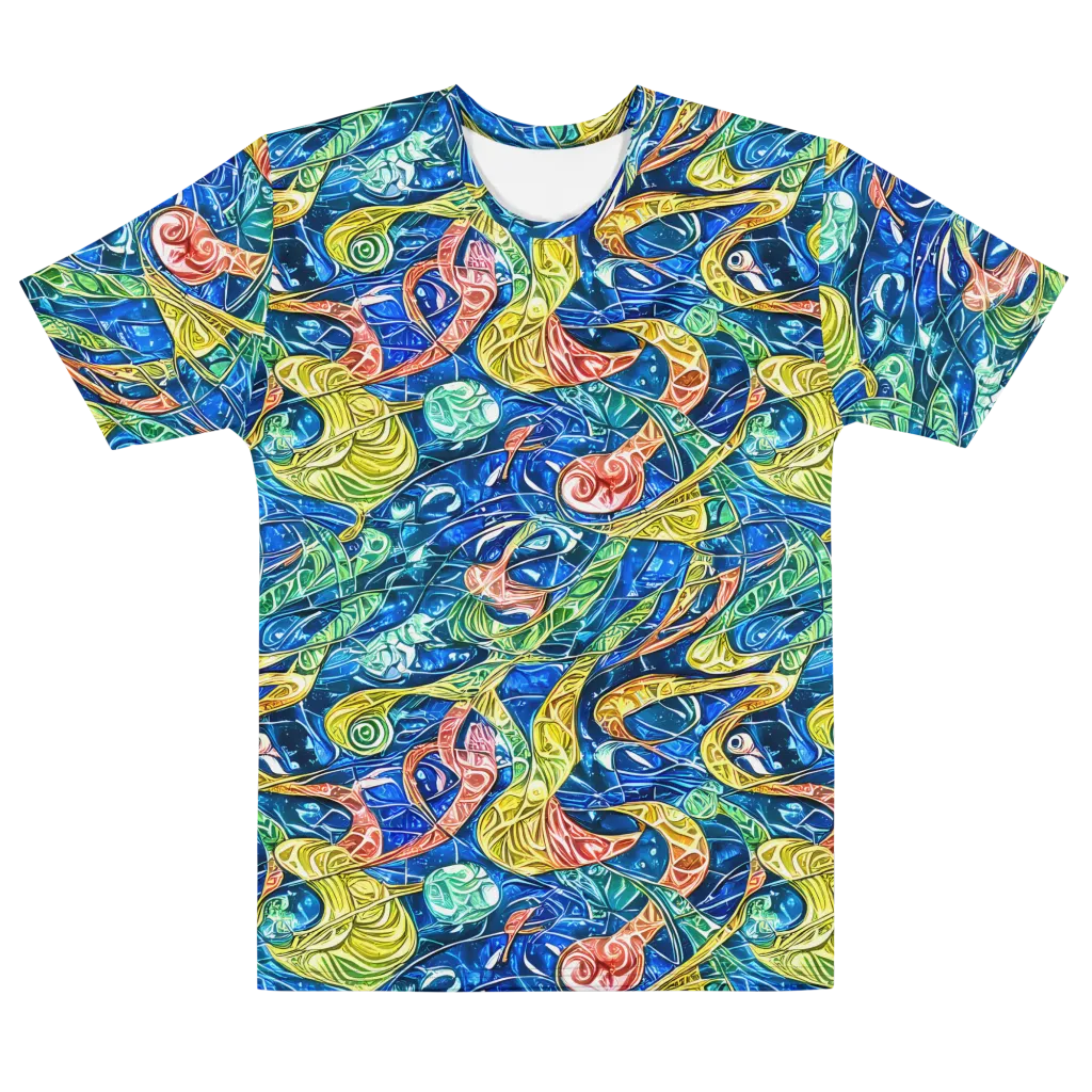 Sonic Tide on Men's Cotton Crew Neck T-Shirt — Front