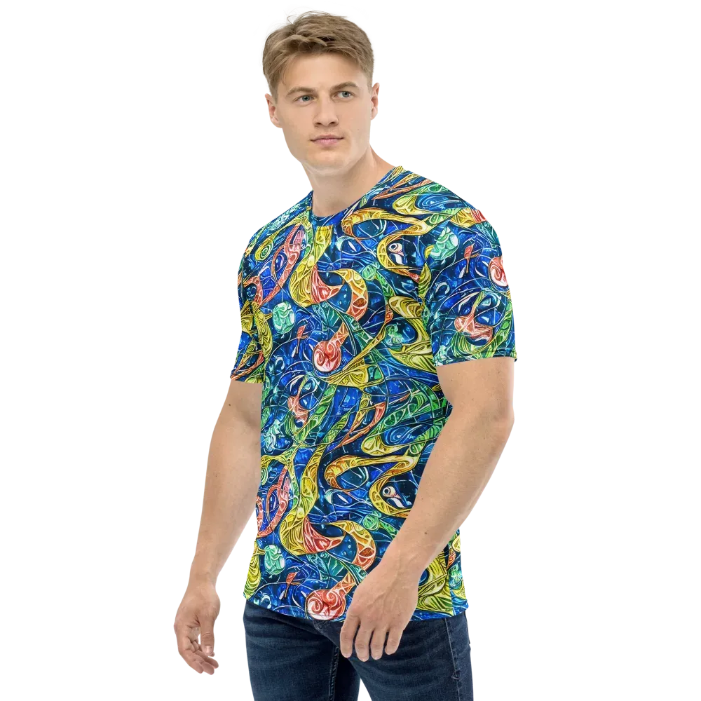 Sonic Tide on Men's Crew Neck T-Shirt — Left