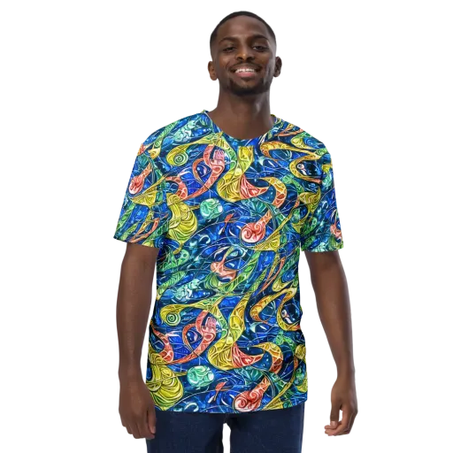 Sonic Tide on a Men's Crew Neck T-Shirt