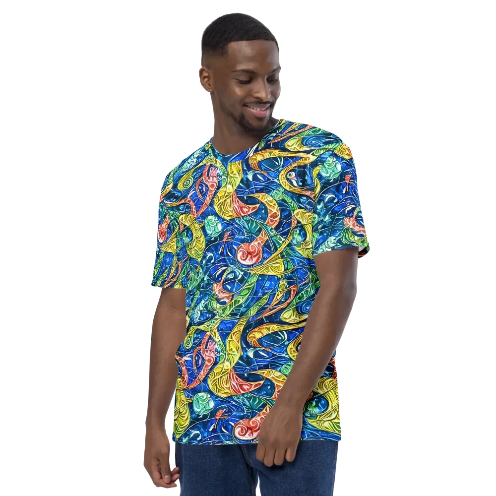 Sonic Tide on Men's Crew Neck T-Shirt — Left