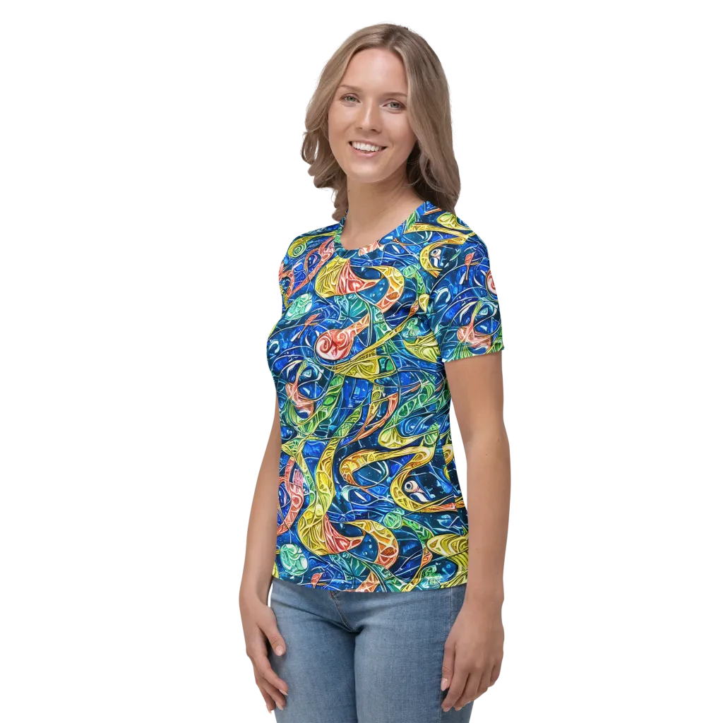 Sonic Tide on Women's Crew Neck T-Shirt — Left