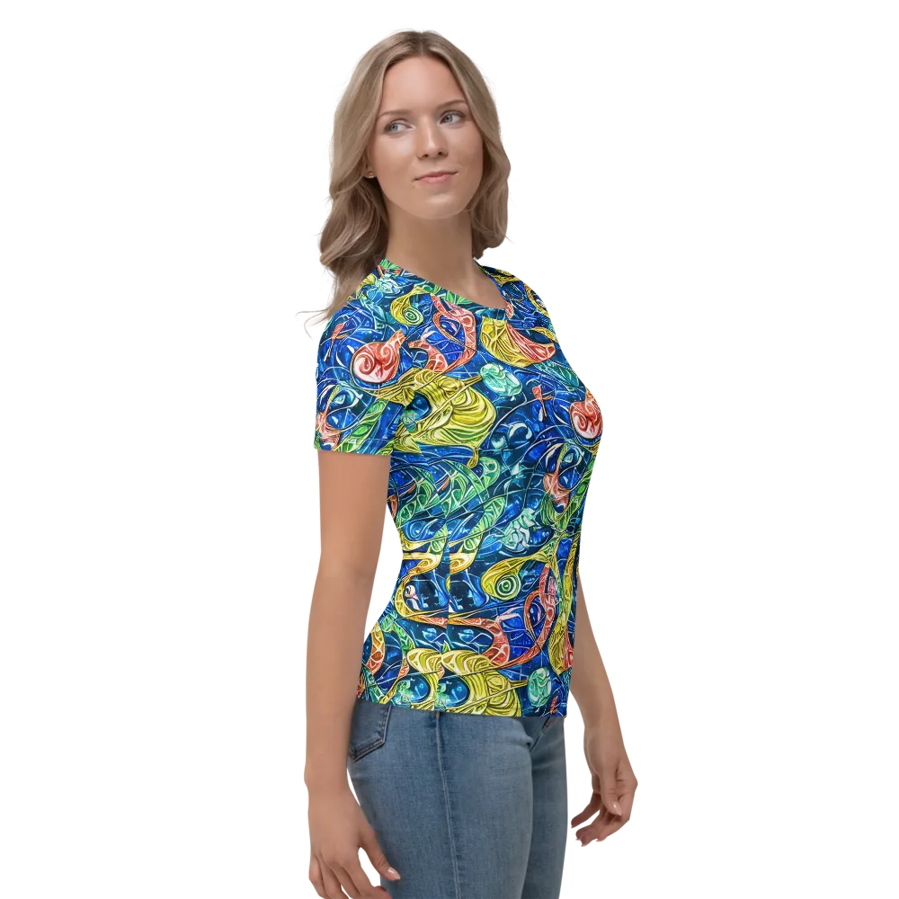 Sonic Tide on Women's Crew Neck T-Shirt — Right