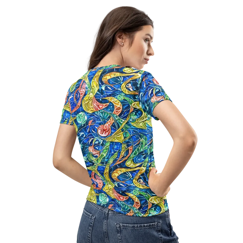 Sonic Tide on Women's Crew Neck T-Shirt — Back