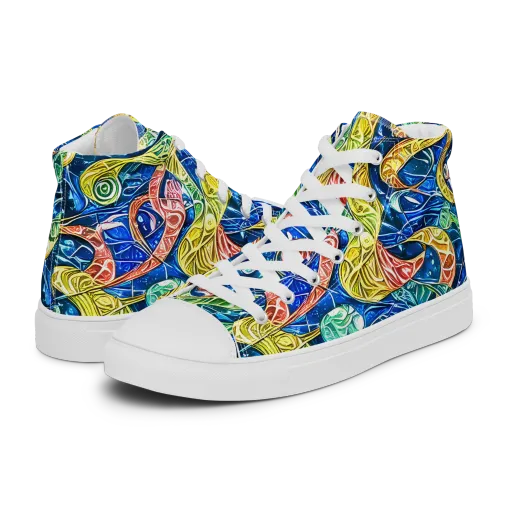 Sonic Tide on a Women's High Top Canvas Shoes