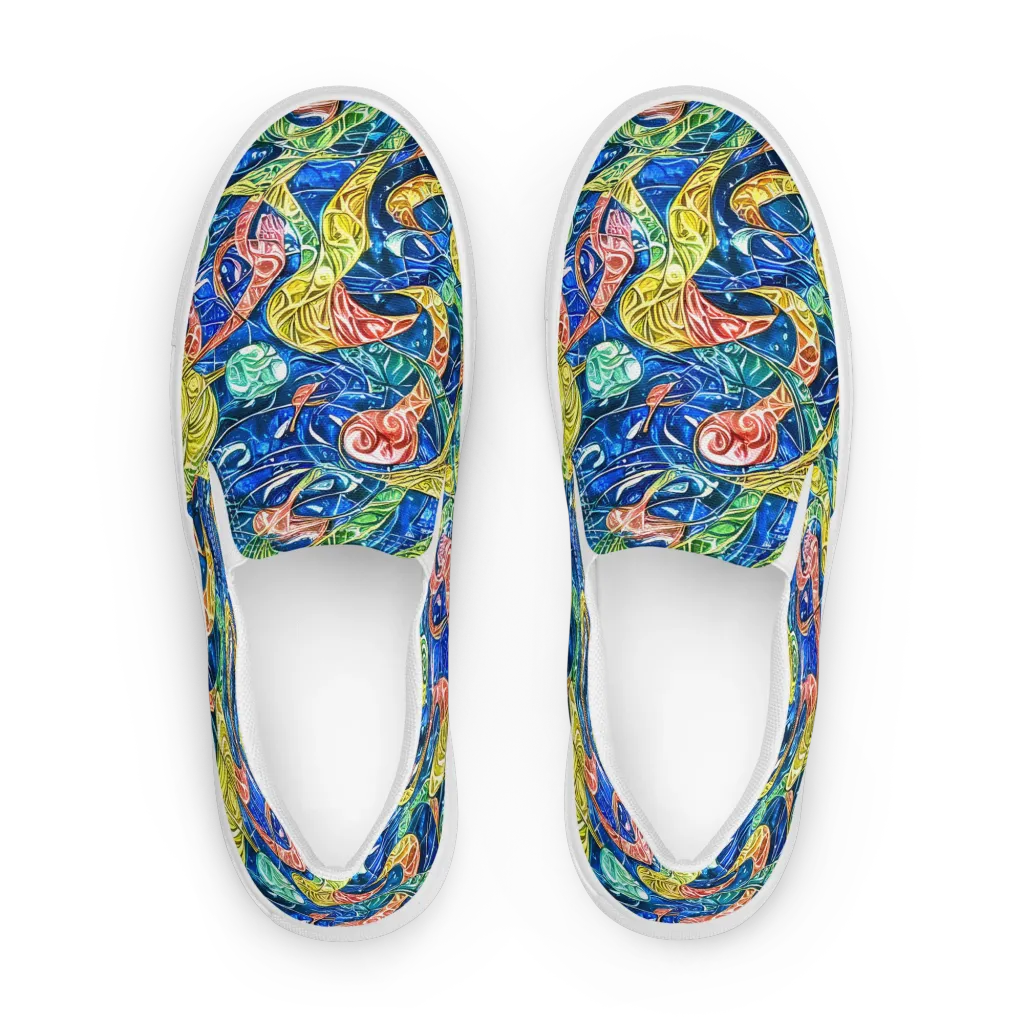 Sonic Tide on Men's Slip-On Canvas Shoes — Front