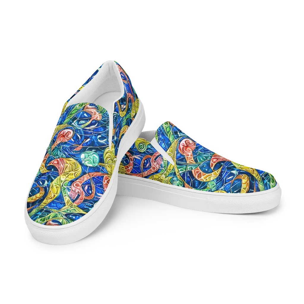Sonic Tide on Men's Slip-On Canvas Shoes — Left Front