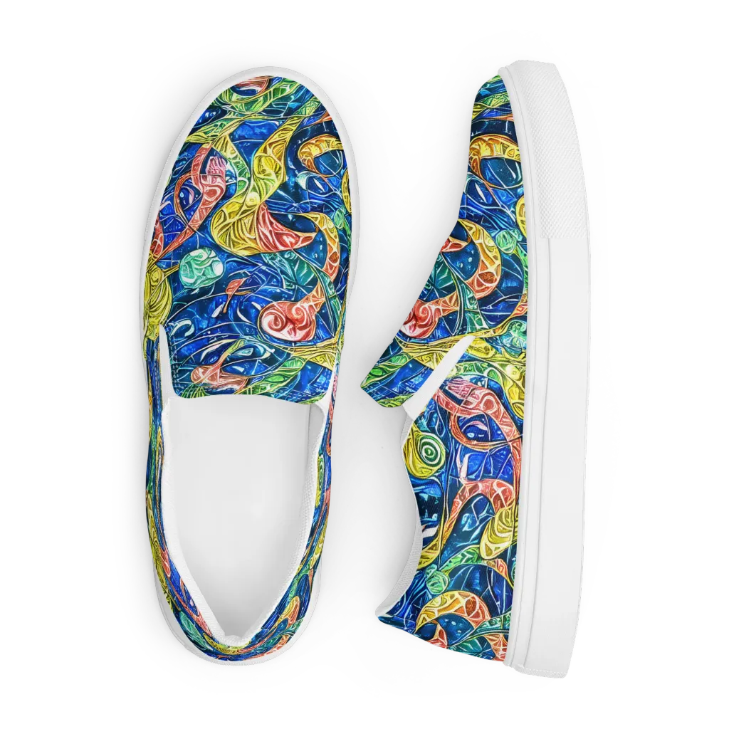 Sonic Tide on Men's Slip-On Canvas Shoes — Front