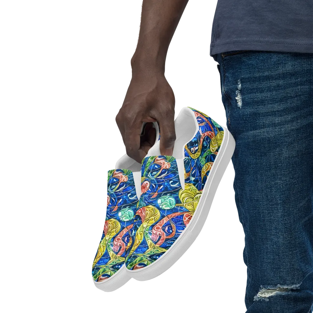 Sonic Tide on Men's Slip-On Canvas Shoes — Left Front