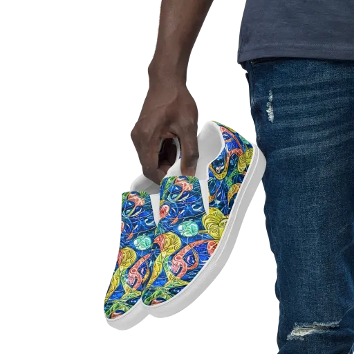 Sonic Tide on a Men's Slip-On Canvas Shoes